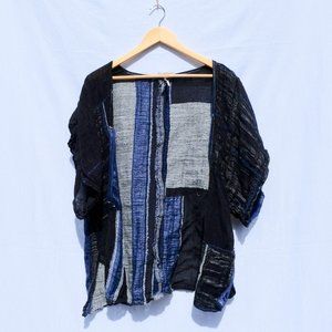Free People High Tide Patchwork Kimono Blue OS